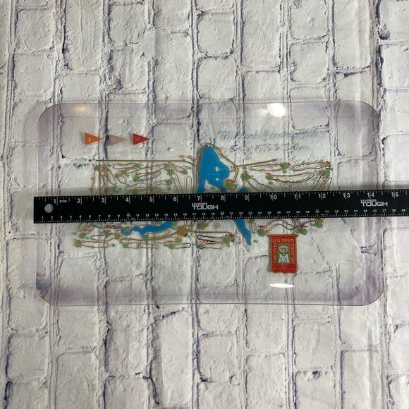 Medinah County Club 75th U.S. Open 50th Anniversary Glass Tray with Course Map. - Picture 8 of 9